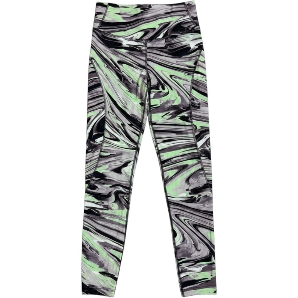 Lululemon Wunder Train High-Rise Tight 25 Marble Dye Screaming Green Sage Size 4